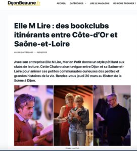 Elle M Lire dans Dijon-Beaune Mag