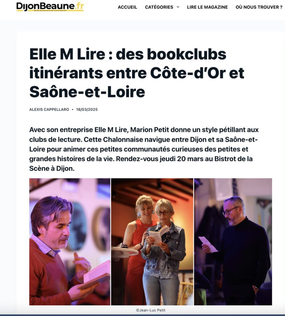 Elle M Lire dans Dijon-Beaune Mag