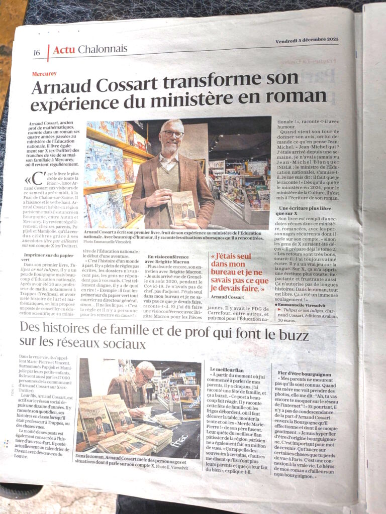 article du JSL sur Arnaud Cossard 5-12-25